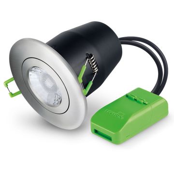 Image of JCC Fireguard GU10 Tilt Downlight Brushed Nickel IP20 JC010023/BN