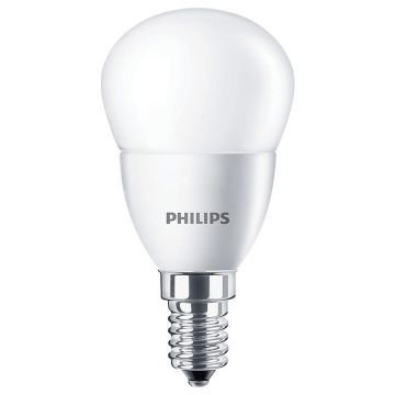 Image of Philips 5W LED E14 SES Round Bulb Warm White 2700K CLEDR5WSESFR