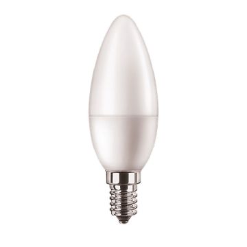 Image of Philips 7W LED E14 Candle Bulb SES Warm White 2700K CLEDC7WSESFR