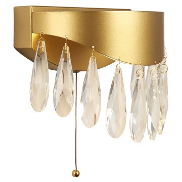 Image of Searchlight 2 Wall Light Gold with Crystal LPS1-5351