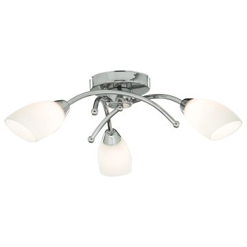 Image of Searchlight 3 Flush Chrome with Opal Glass LPS1-5591