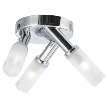 Image of Searchlight 3 Round Spotlight Chrome with Frosted Glass LPS1-5889