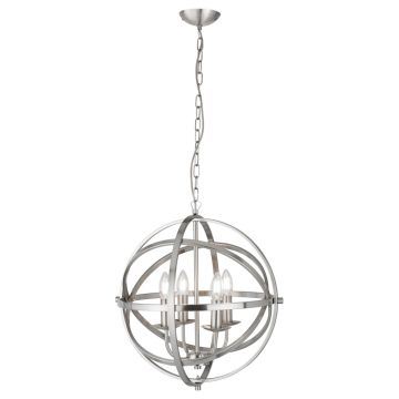 Image of Searchlight 4 Pendant Satin Silver LPS1-5948