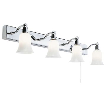Image of Searchlight 4 Wall Light Chrome with Opal Glass LPS1-5229