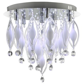 Image of Searchlight 6 LED Remote Control Flush Chrome with Glass LPS1-5690