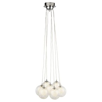 Image of Searchlight 7 Pendant Chrome with Clear with Crystal Sand LPS1-5188