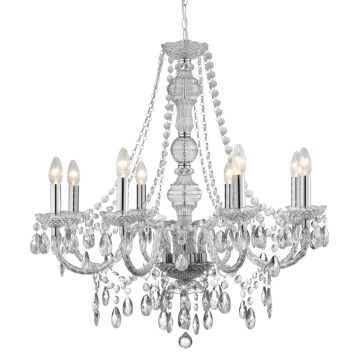 Image of Searchlight 8 Pendant Clear Glass with Acrylic LPS1-5402