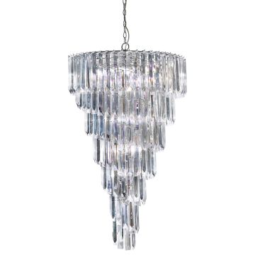 Image of Searchlight 9 Chandelier Chrome with Acrylic LPS1-5951