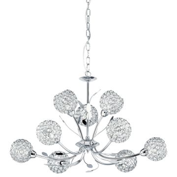 Image of Searchlight 9 Pendant Chrome with Clear Glass LPS1-5080