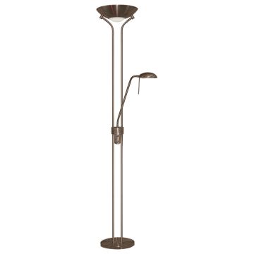 Image of Searchlight Floor Lamp Antique Brass with Glass LPS1-5436