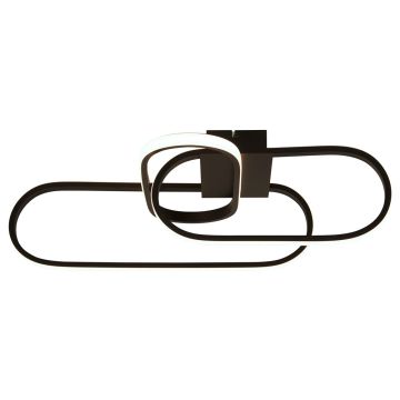 Image of Searchlight Flush LED Ceiling Light Black LPS1-5179
