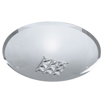 Image of Searchlight Flush Sanded Glass with Clear Crystal LPS1-5337