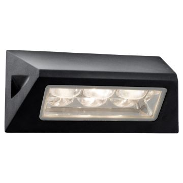 Image of Searchlight LED Outdoor Wall Light Black with Glass Diffuser LPS1-5610