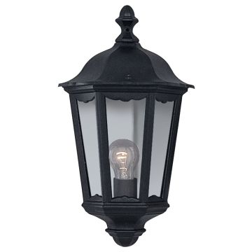 Image of Searchlight Outdoor Lantern Style Wall Light Black LPS1-5009