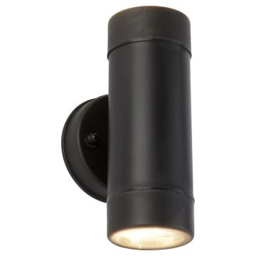 Image of Searchlight Outdoor LED 2 Wall Light Black Polypropylene IP44 LPS1-5931