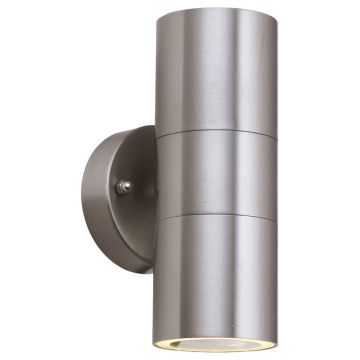 Image of Searchlight Outdoor Up Down Wall Light Stainless Steel Glass LPS1-5414