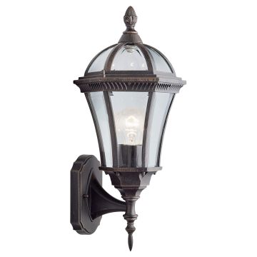 Image of Searchlight Outdoor Uplight Aluminium Rustic Brown with Glass IP44 LPS1-5158