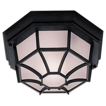 Image of Searchlight Outdoor Wall/Ceiling Light Black with Glass LPS1-5734