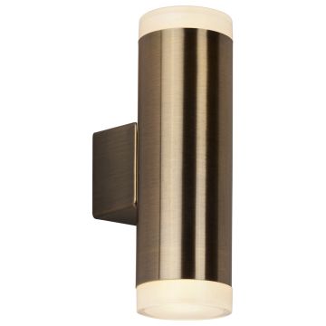 Image of Searchlight Outdoor Wall Light Antique Brass with Glass LPS1-5410