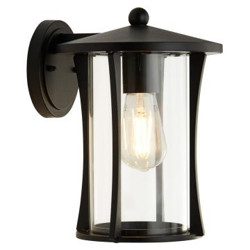 Image of Searchlight Outdoor Wall Light Black with Clear Glass LPS1-5601