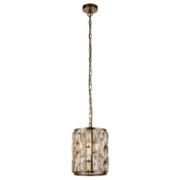 Image of Searchlight Pendant Antique Brass with Champagne Glass LPS1-5840