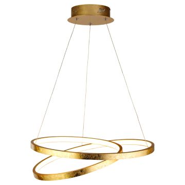Image of Searchlight Pendant Gold Leaf with Opal LPS1-5274