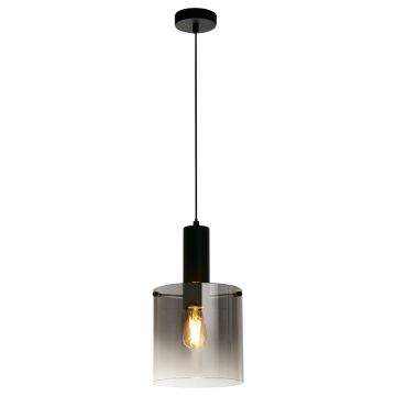 Image of Searchlight Pendant Matt Black with Smoked Ombre Glass LPS1-5847
