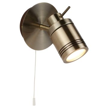 Image of Searchlight Rounded Wall Spotlight Antique Brass LPS1-5924