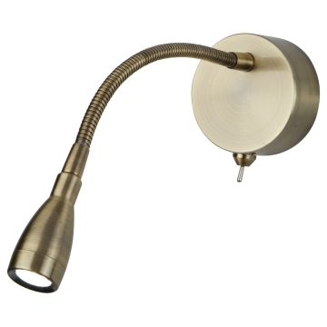Image of Searchlight Switched Reading Light Antique Brass LPS1-5943