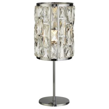 Image of Searchlight Table Lamp Chrome with Crystal Glass LPS1-5104