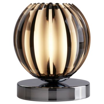 Image of Searchlight Touch Table Lamp Chrome Smoked Acrylic with Frosted Glass LPS1-5876