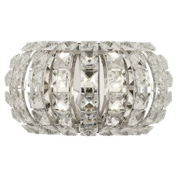 Image of Searchlight Wall Lamp Chrome Crystal Glass with Sand LPS1-5403