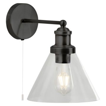 Image of Searchlight Wall Light Black with Glass LPS1-5859