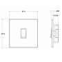 Avenue Screwless Slim 1 Gang Light Switch Matt White
