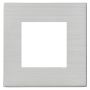 Avenue Screwless Slim 2 Module EuroFix Faceplate Satin Steel