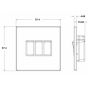 Avenue Screwless Slim 3 Gang Light Switch Matt White