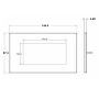 Avenue Screwless Slim 4 Module EuroFix Faceplate Satin Steel
