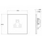 Avenue Screwless Slim 5A Plug Socket Matt White