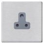 Avenue Screwless Slim 5A Plug Socket Satin Steel Grey