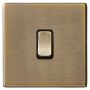 Avenue Screwless Slim Intermediate Switch Antique Brass