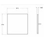 Avenue Screwless Slim Single Blanking Plate Matt White