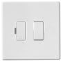 Avenue Screwless Slim Switched Fused Spur Matt White