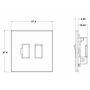Avenue Screwless Slim Switched Fused Spur Matt White