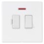 Avenue Screwless Slim Switched Fused Spur Neon Matt White