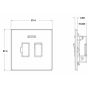Avenue Screwless Slim Switched Fused Spur Neon Matt White