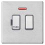 Avenue Screwless Slim Switched Fused Spur Neon Satin Steel Grey