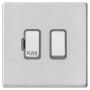 Avenue Screwless Slim Switched Fused Spur Satin Steel Grey