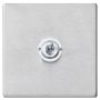 Avenue Screwless Slim Toggle Switch 1 Gang Satin Steel