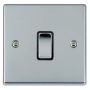 Avenue Slim 1 Gang Light Switch Polished Chrome Black