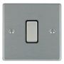 Avenue Slim 1 Gang Light Switch Satin Steel Black